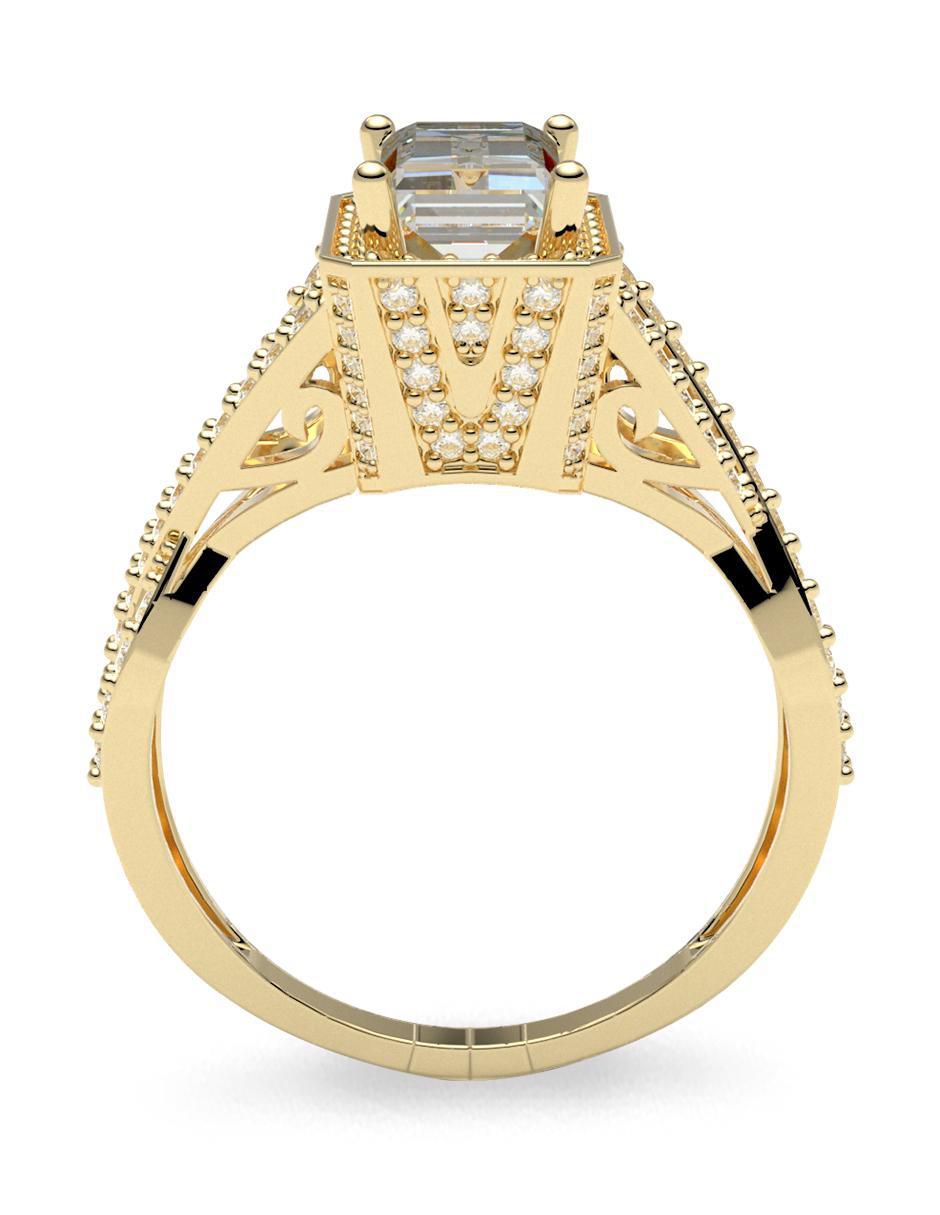 Anillo de compromiso de oro 14 k 3