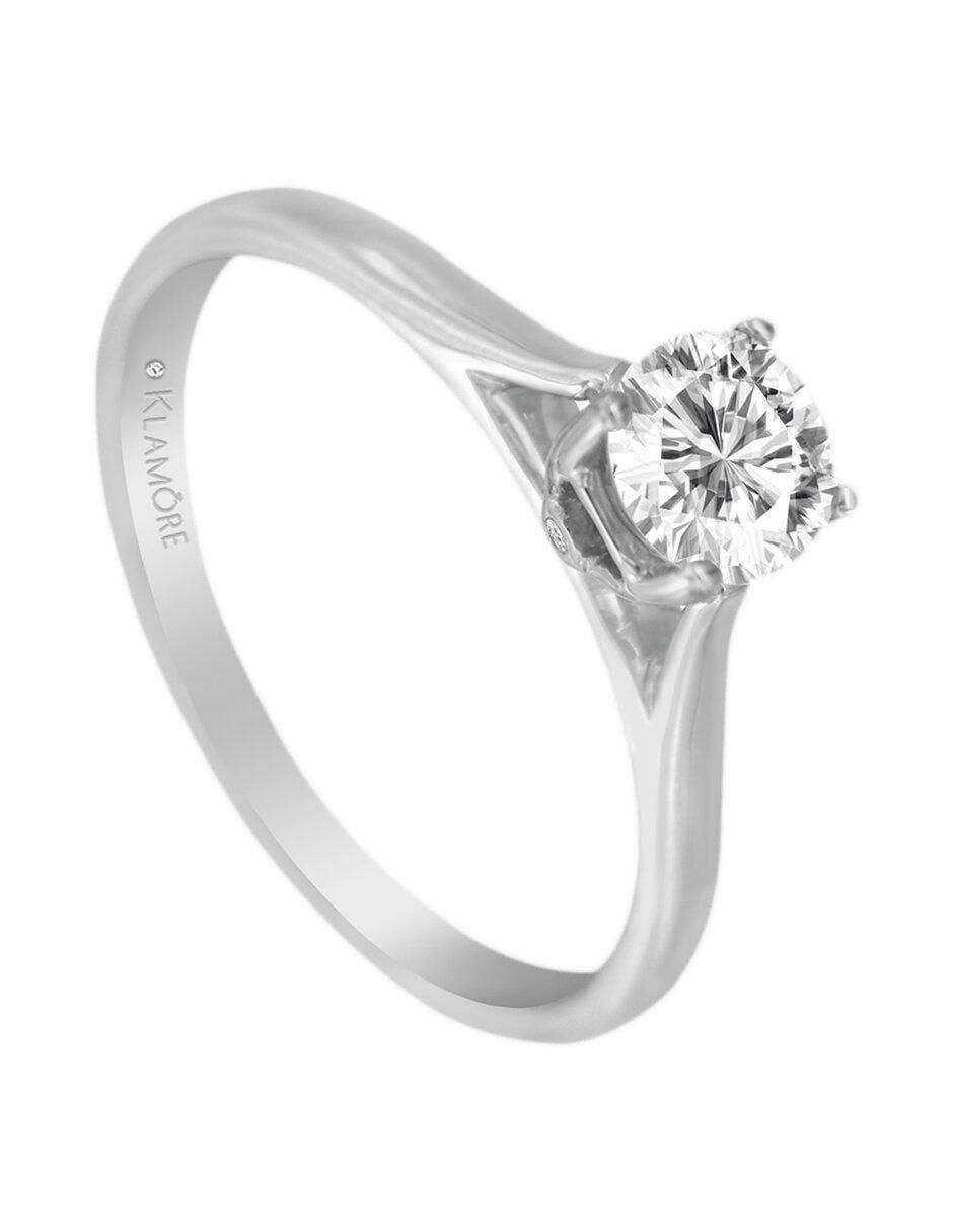Solitario de oro 14 k Luz Emilia diamante 3