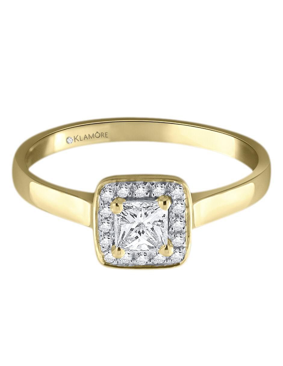 Solitario de oro 14 k Juliette diamante