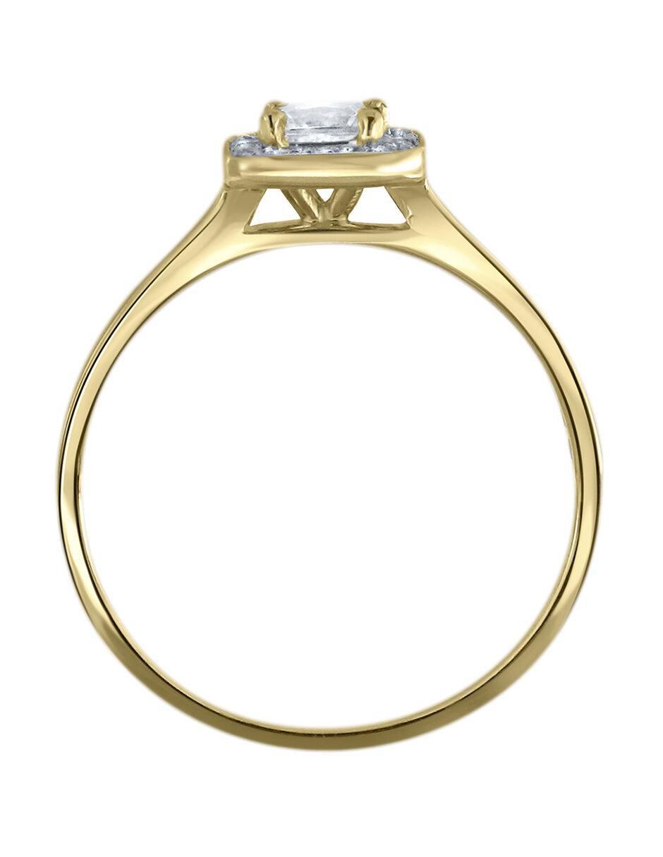 Solitario "de" oro 14 k klamore diamante
