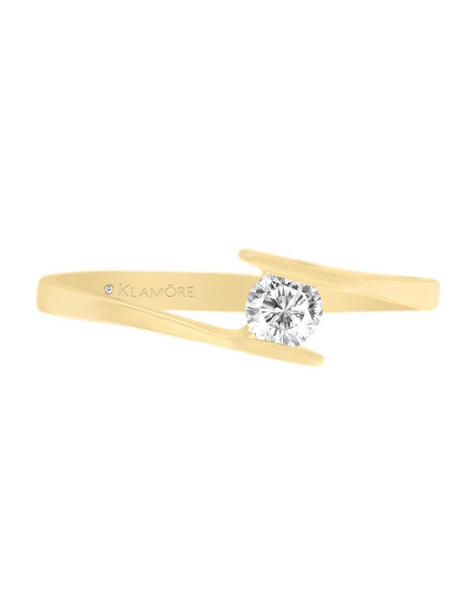 Solitario de oro 14 k Arlene diamante
