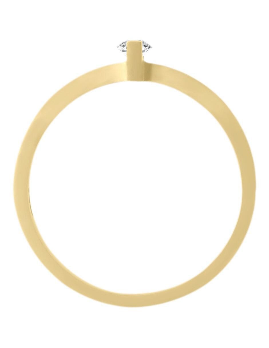 Solitario "de" oro 14 k klamore diamante