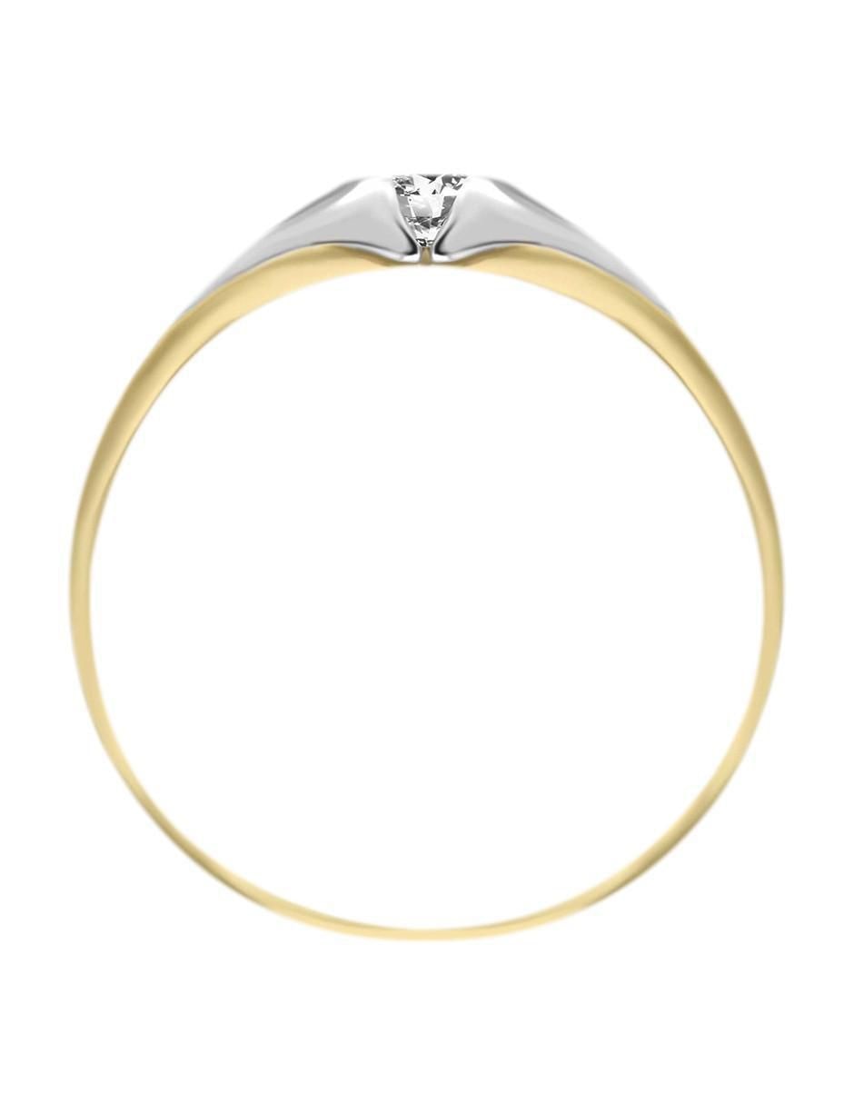 Solitario "de" oro 14 k klamore diamante