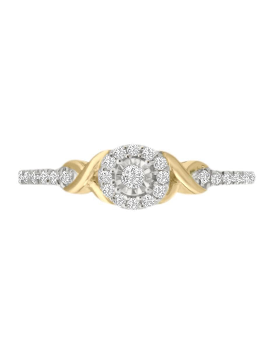 Solitario de oro 14 k Ivanna diamante