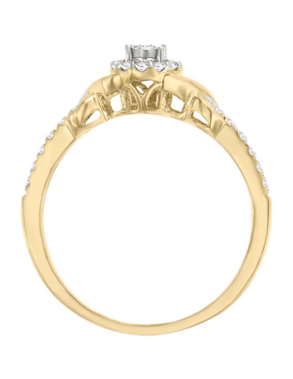 Solitario "de" oro 14 k klamore diamante
