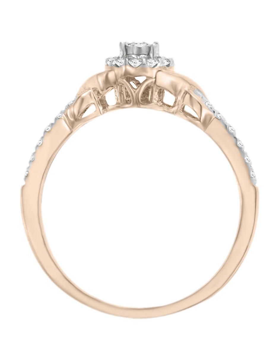 Solitario de oro 14 k Ivanna diamante 2
