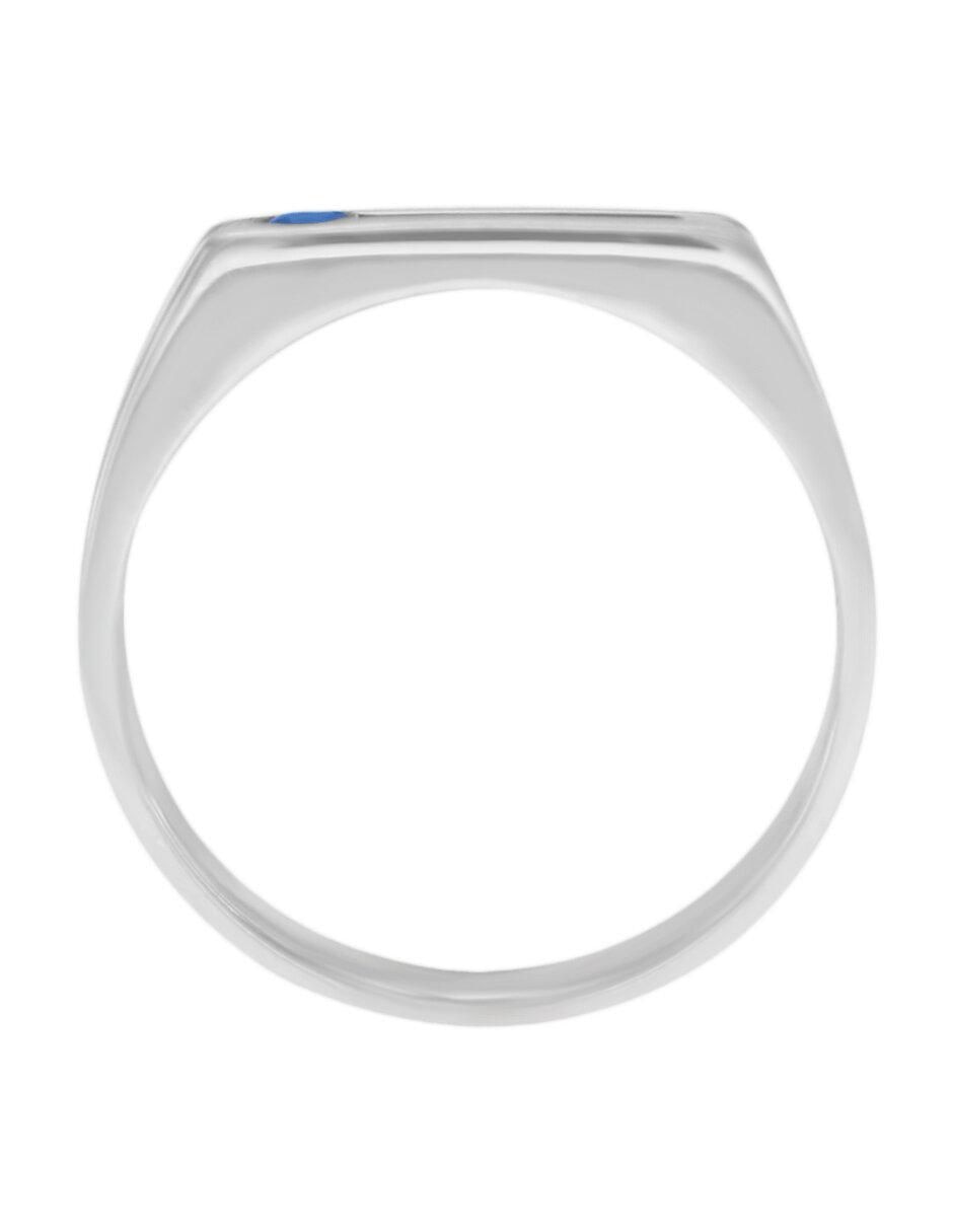 Anillo Ithan 14 k de oro zafiro brillante 2