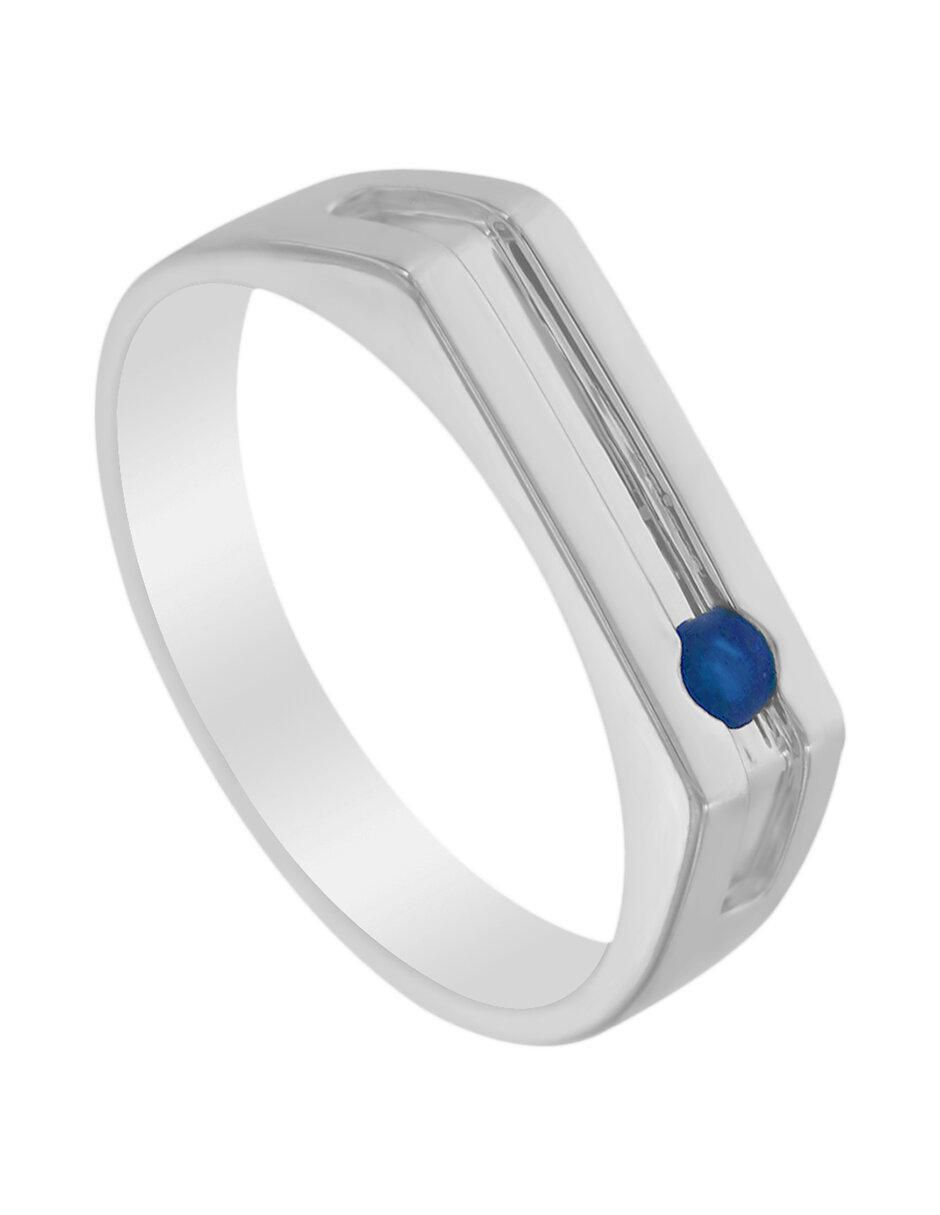 Anillo Ithan 14 k de oro zafiro brillante 3