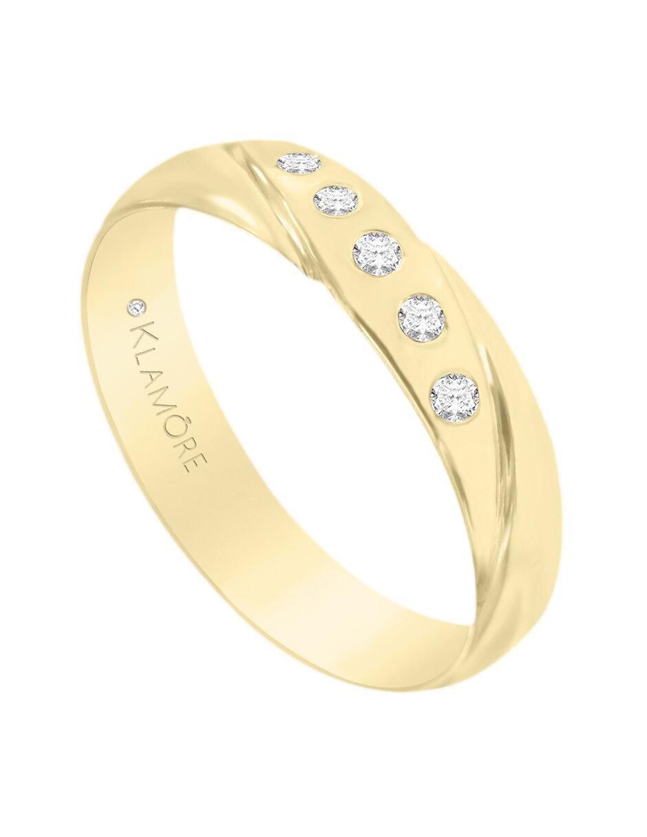 Argolla "de" oro 14 k klamore diamante