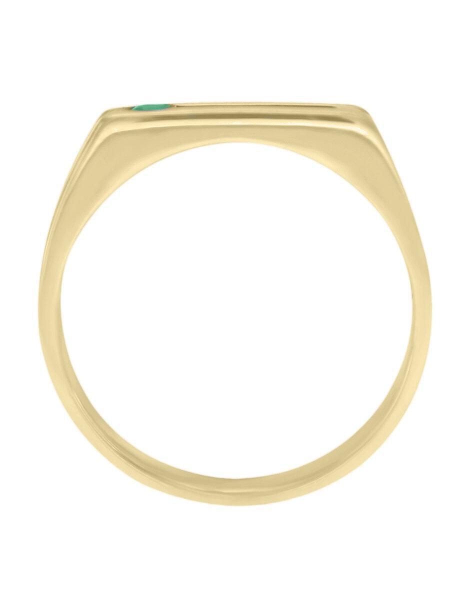 Anillo Ithan 14 k de oro esmeralda brillante 2