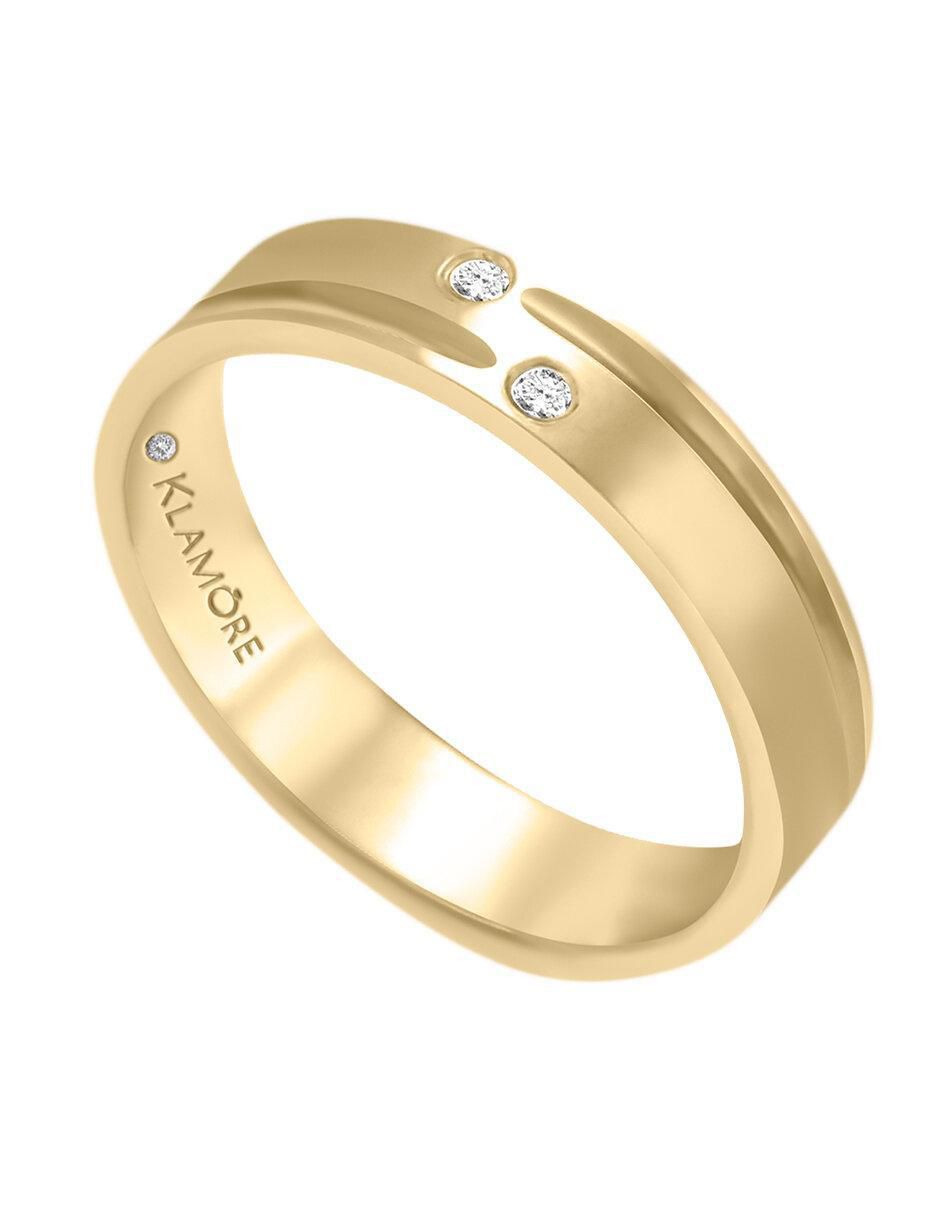 Argolla de oro 14 k Artemisa diamante 3