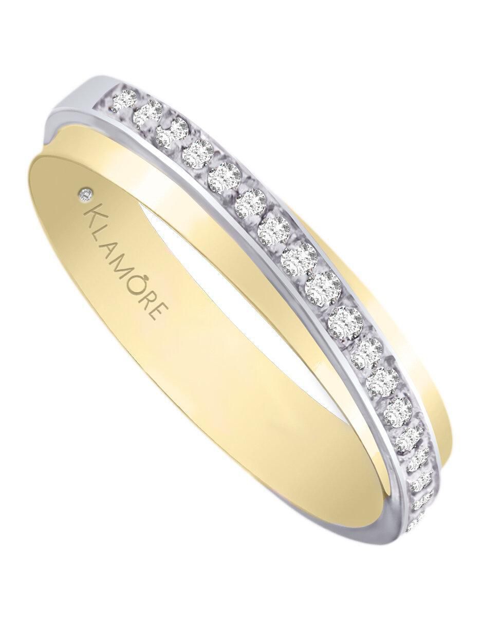 Argolla "de" oro 14 k klamore diamante