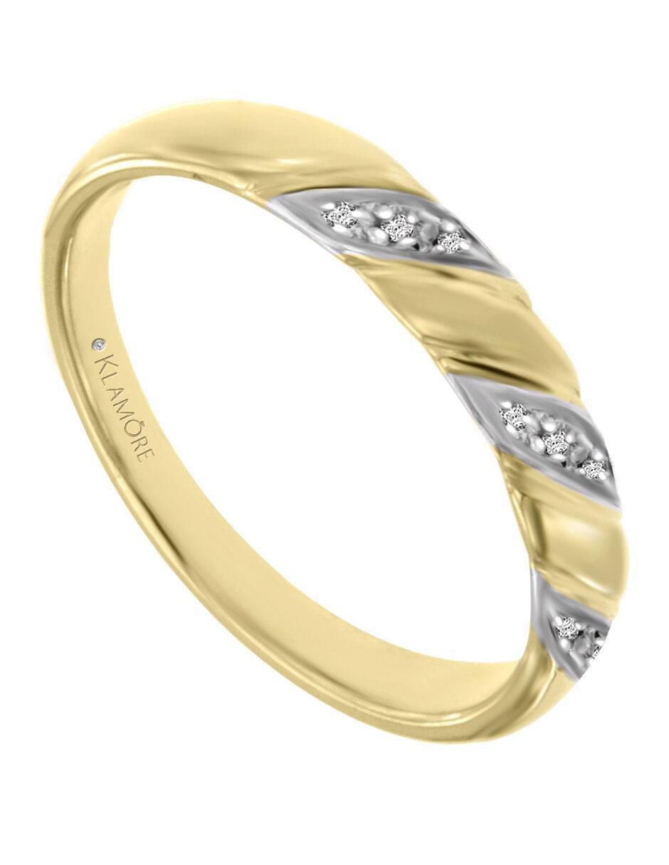 Argolla "de" oro 14 k klamore diamante