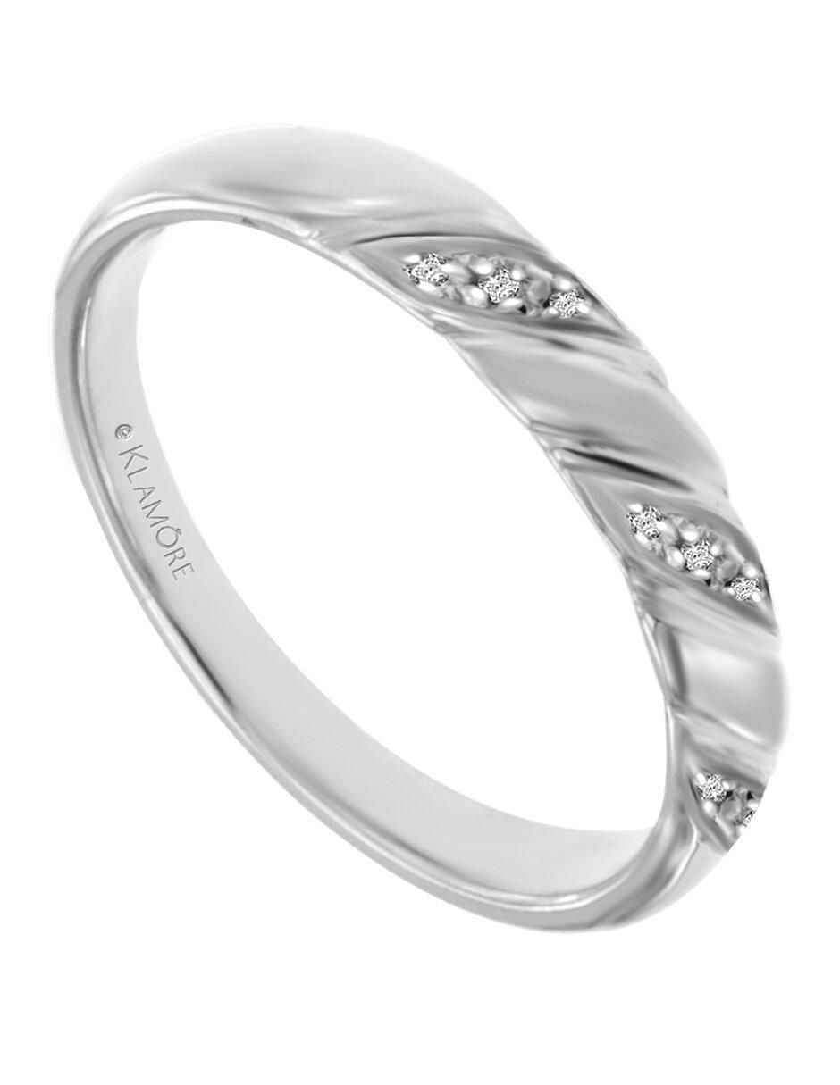 Argolla de oro 14 k Satura diamante 3
