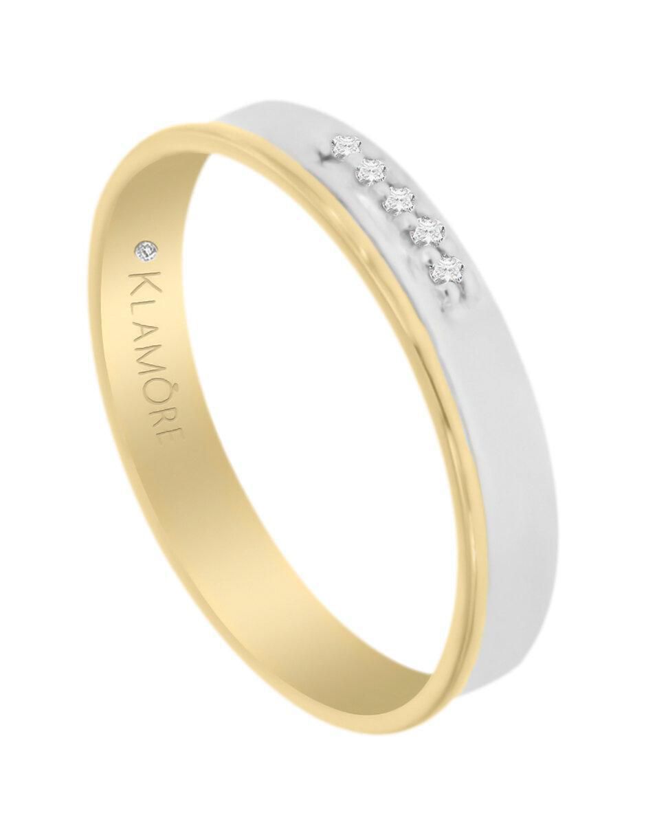 Argolla "de" oro 14 k klamore diamante