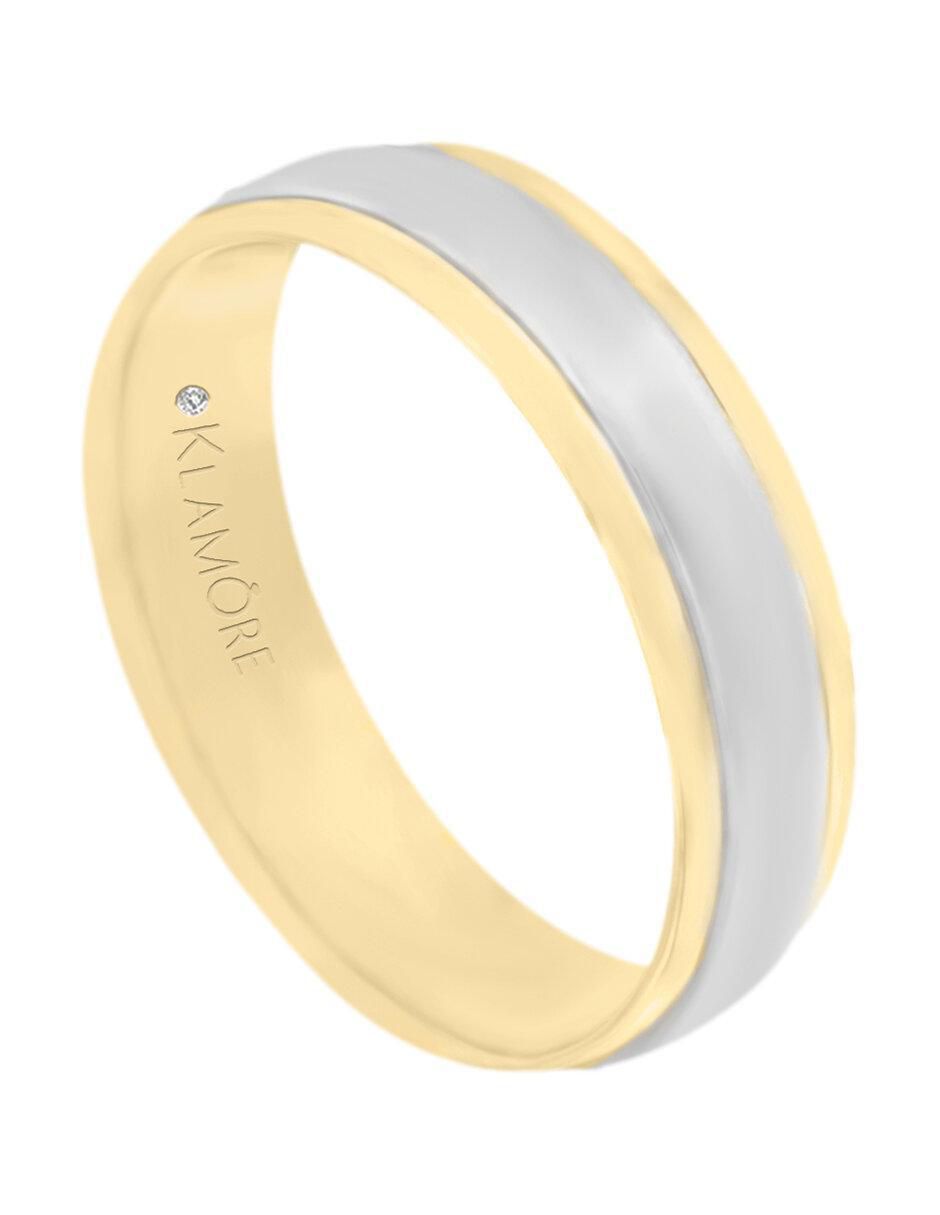 Argolla "de" oro 14 k klamore sin gema