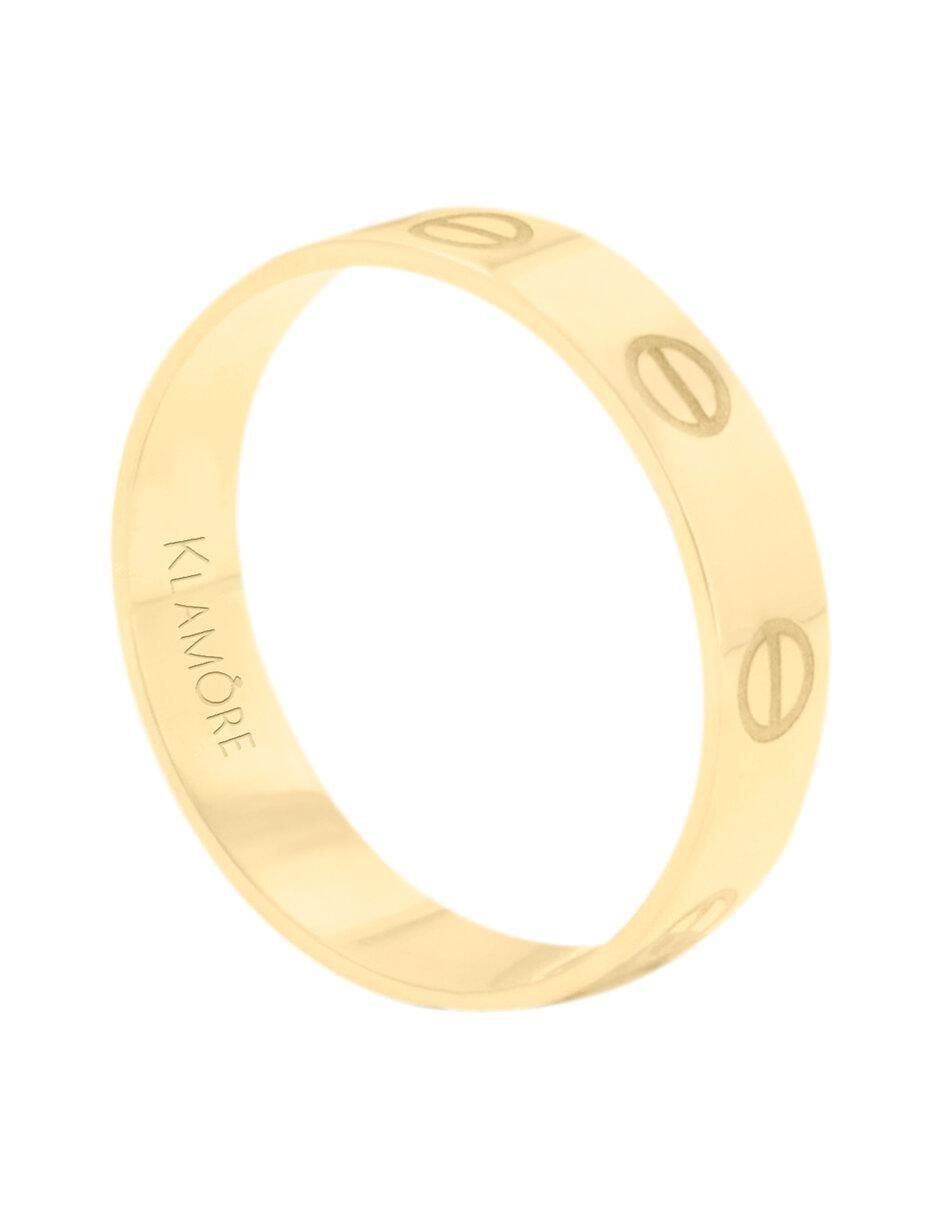 Argolla "de" oro 14 k klamore sin gema