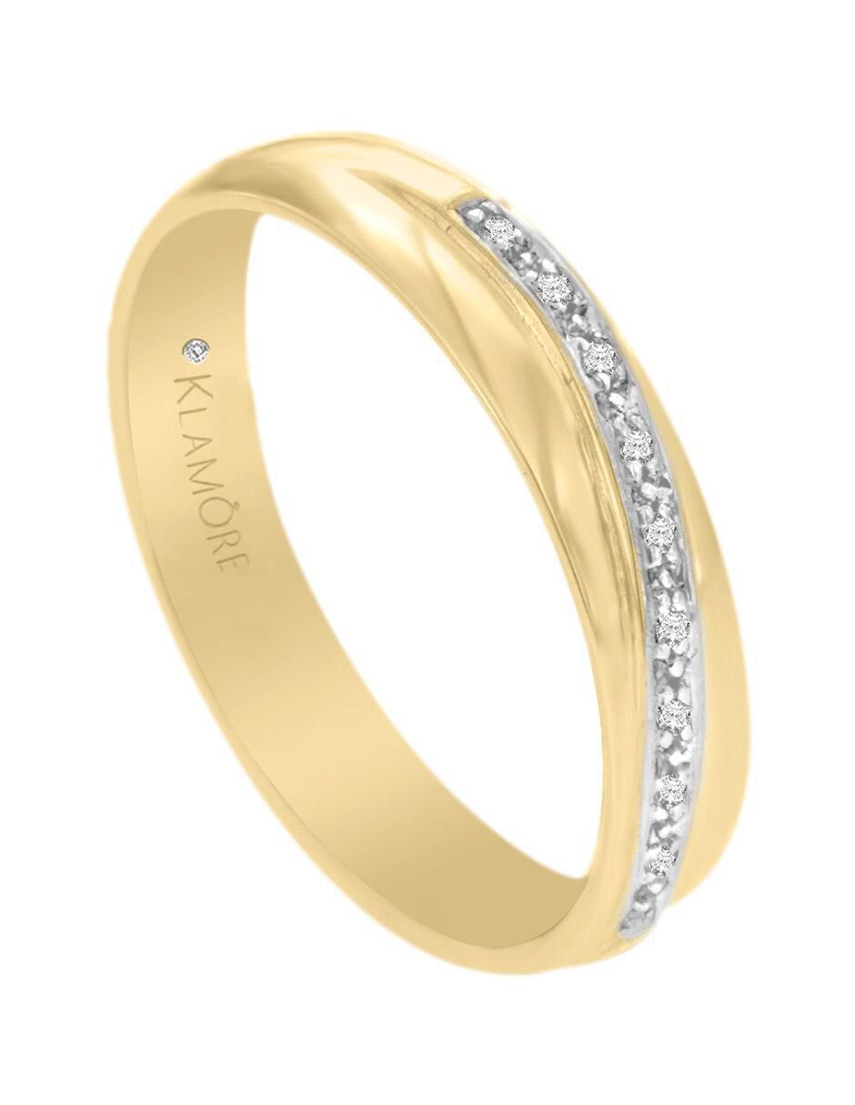 Argolla "de" oro 14 k klamore diamante