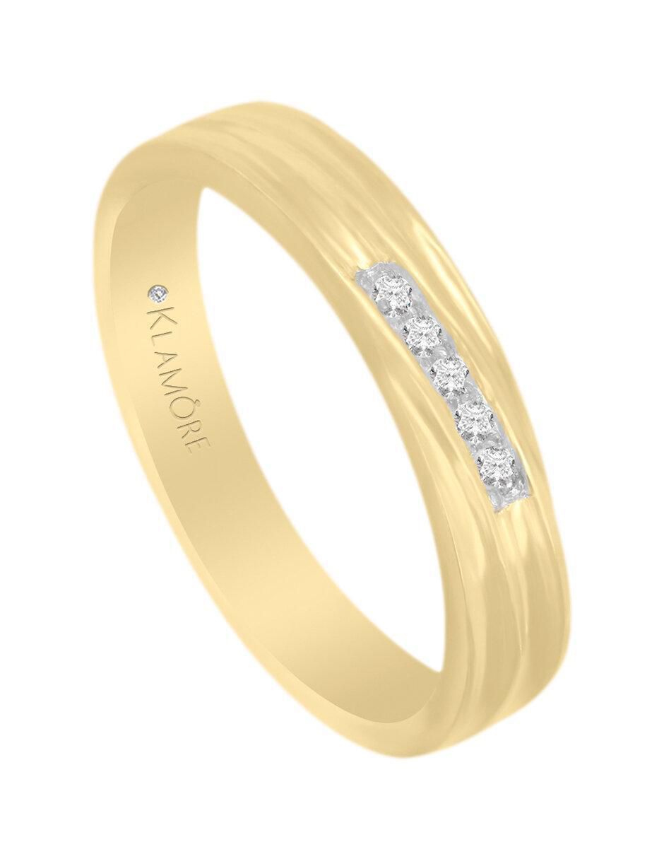 Argolla "de" oro 14 k klamore diamante