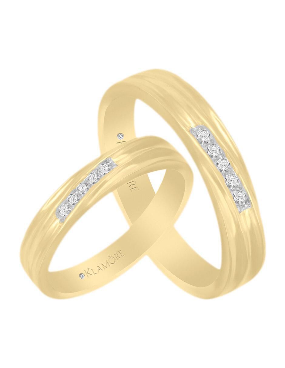 Argolla "de" oro 14 k klamore diamante