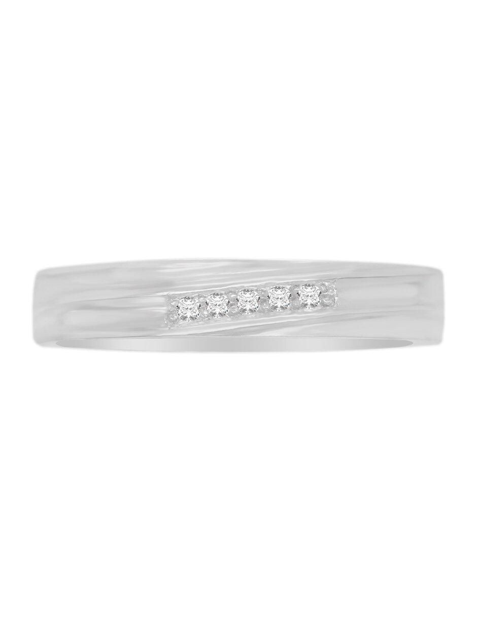 Argolla de oro 14 k Steely diamante