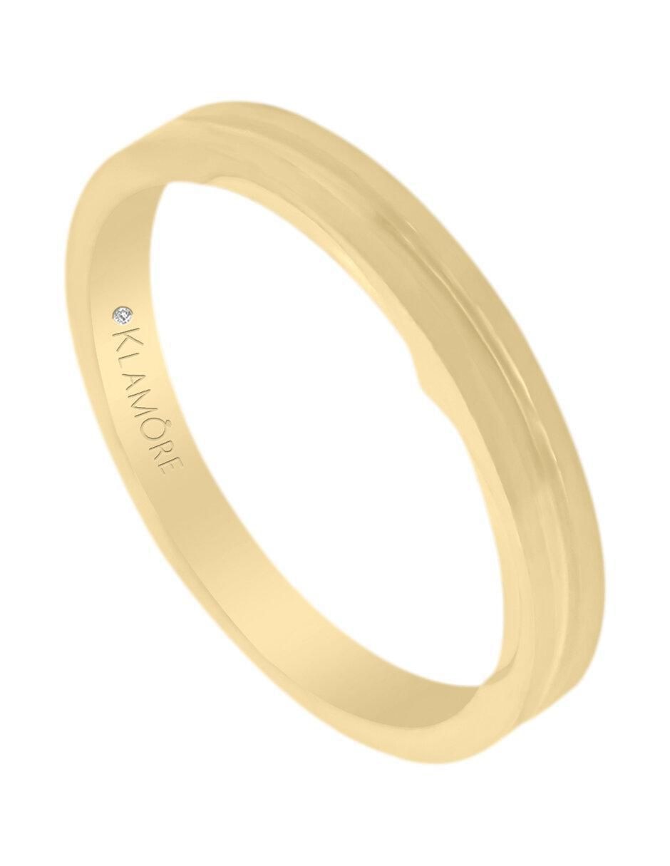 Argolla "de" oro 14 k klamore sin gema