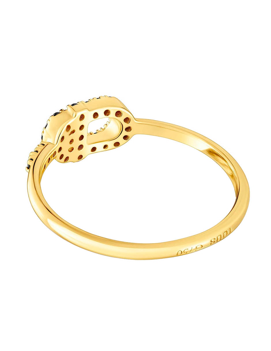 Anillo ovalado Manifiesto 18 k de oro espinela brillante 3
