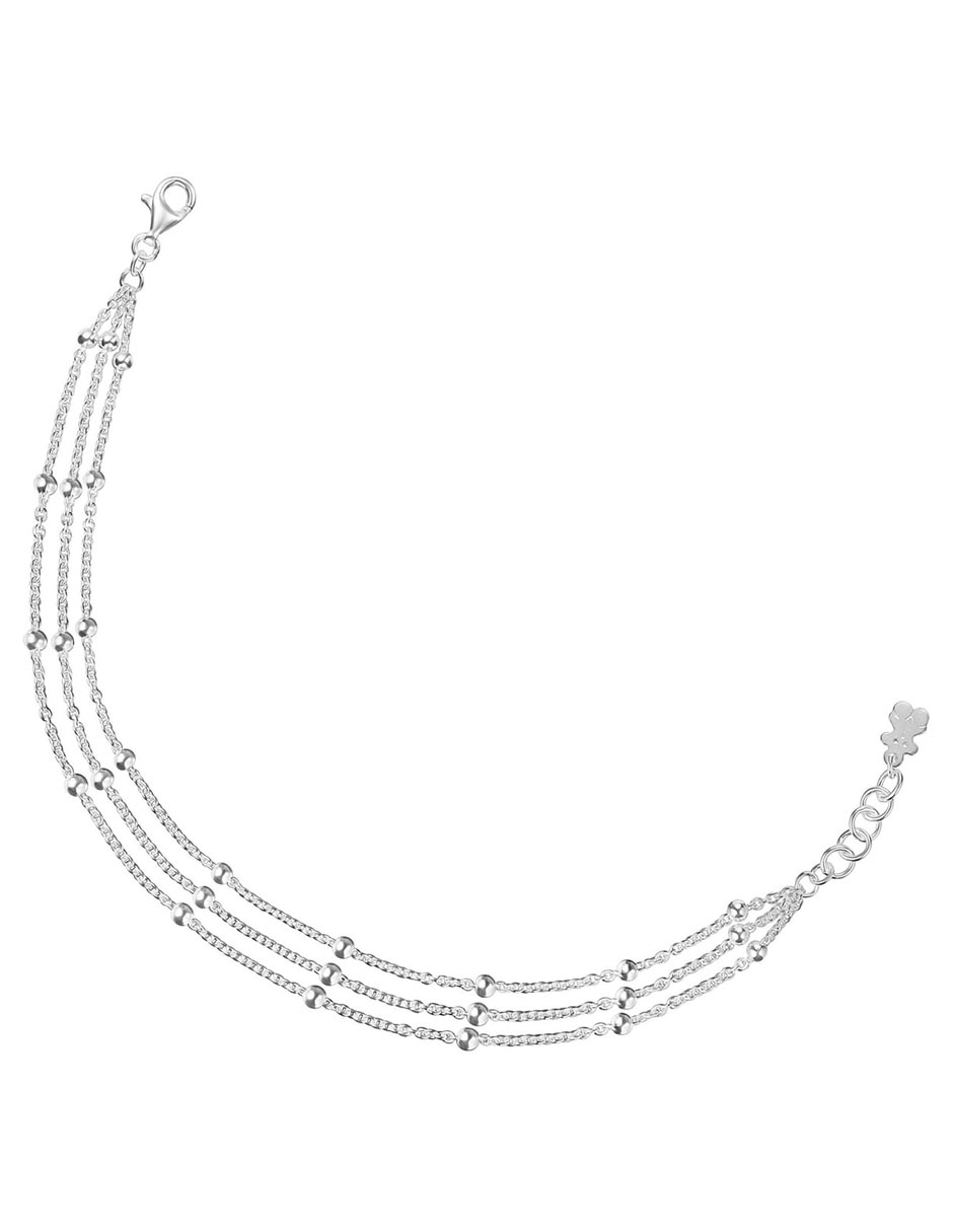 Pulsera de plata P 925 Basic con acabado liso 2