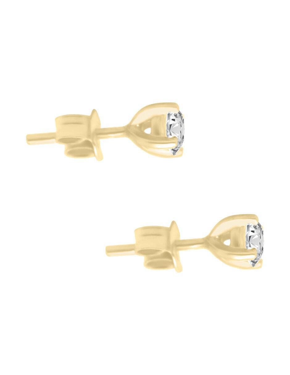 Broqueles "de (si aplica)" redonda sin temática fianelli bell "de" oro brillante 14 k diamante