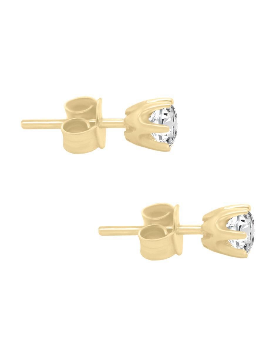 Broqueles "de (si aplica)" redonda sin temática fianelli serena "de" oro brillante 14 k diamante