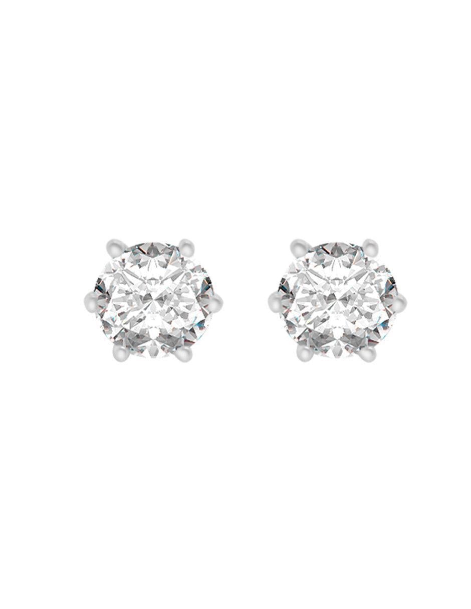 Broqueles redondos Blair de oro con acabado brillante diamante Broqueles redondos Blair de oro con acabado brillante diamante