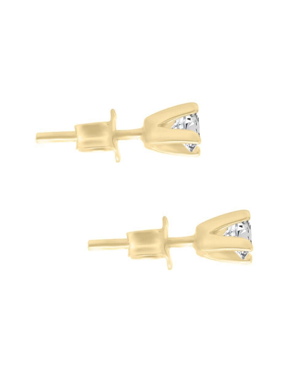 Broqueles "de (si aplica)" redonda sin temática fianelli chloe "de" oro brillante 14 k diamante