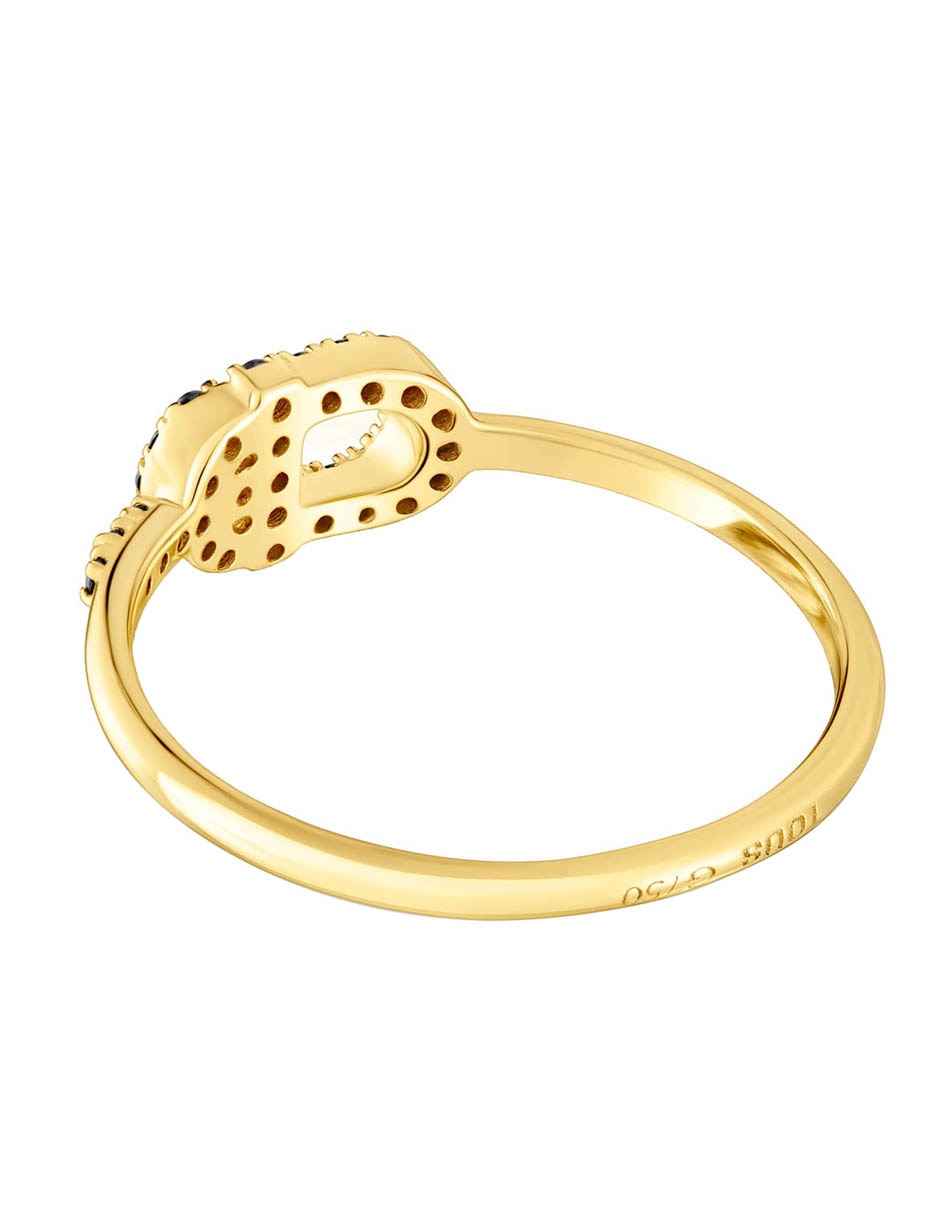 Anillo ovalado Manifiesto 18 k de oro amarillo espinela brillante 3