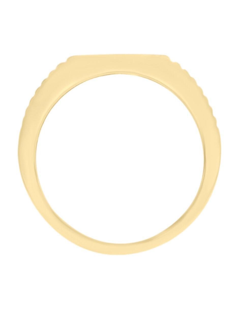 Anillo Jesus 14 k de oro amarillo rubí brillante 2