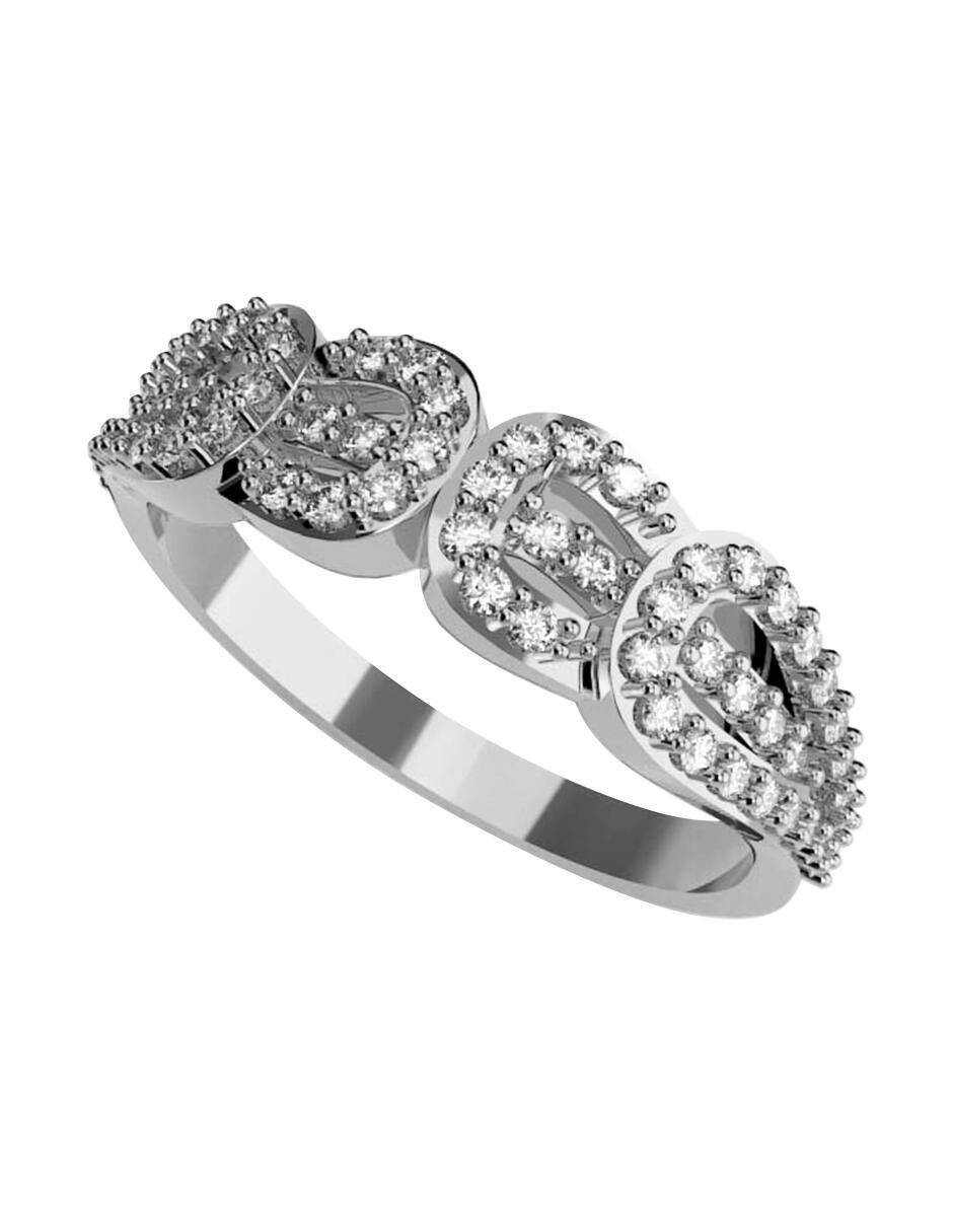 Anillo de compromiso de oro 10 k zirconia cúbica 1