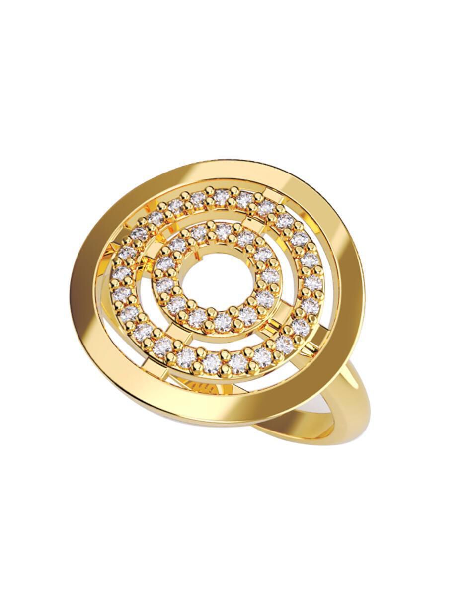 Anillo de compromiso de oro 10 k zirconia cúbica 1