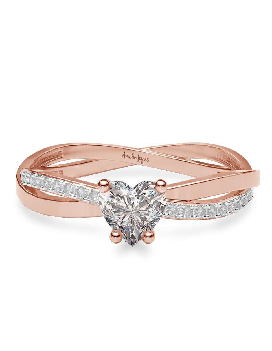 Anillo de compromiso de oro 14 k