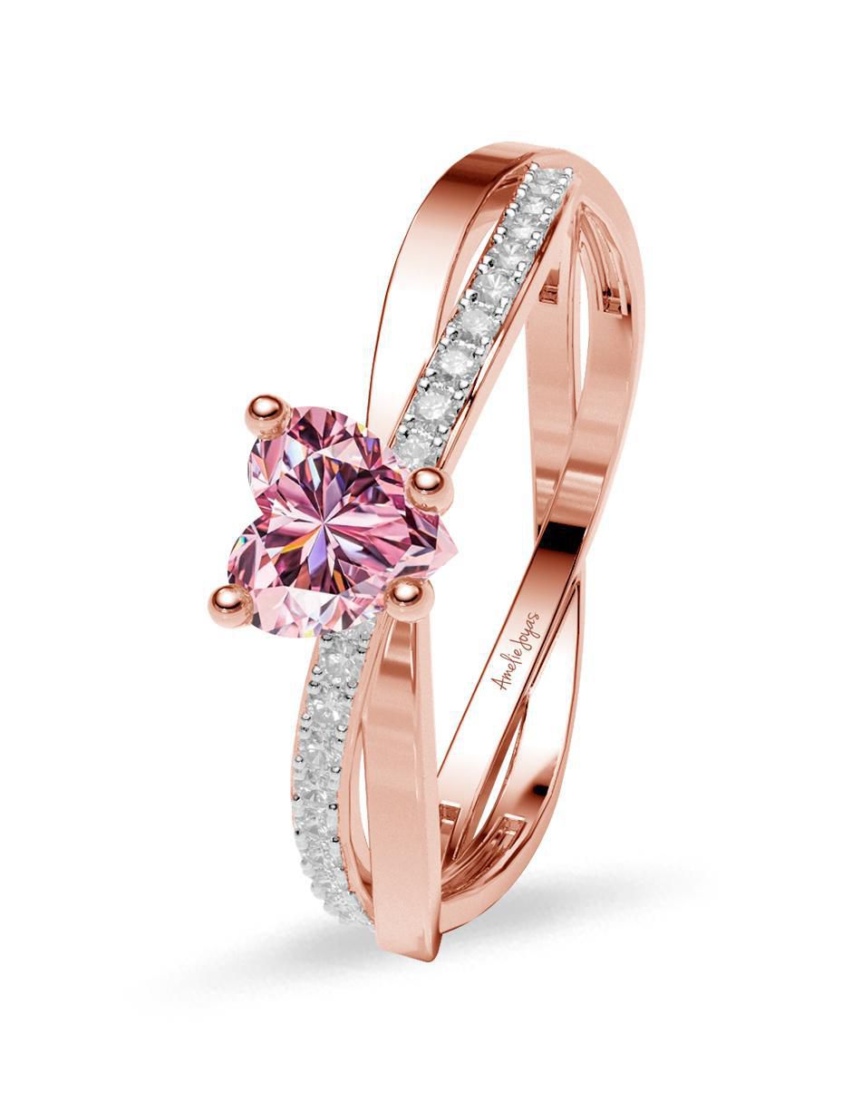 Anillo de compromiso de oro 14 k 2