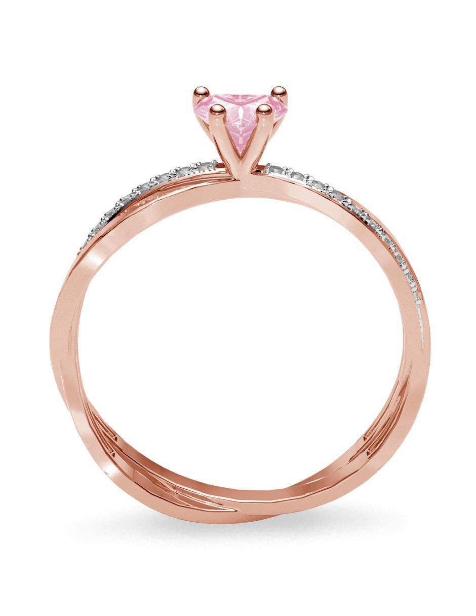 Anillo de compromiso de oro 14 k 3