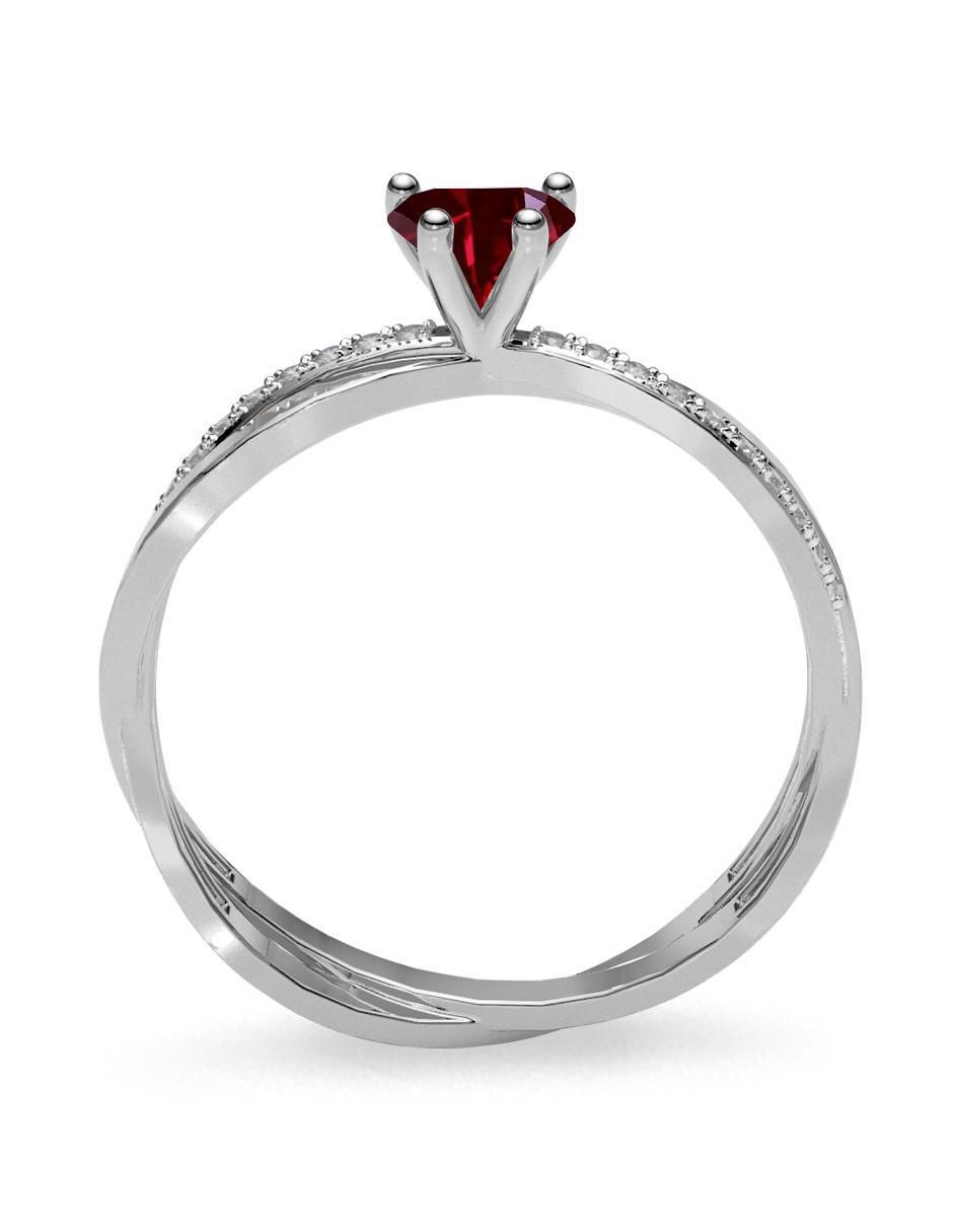 Anillo de compromiso de oro 14 k 3