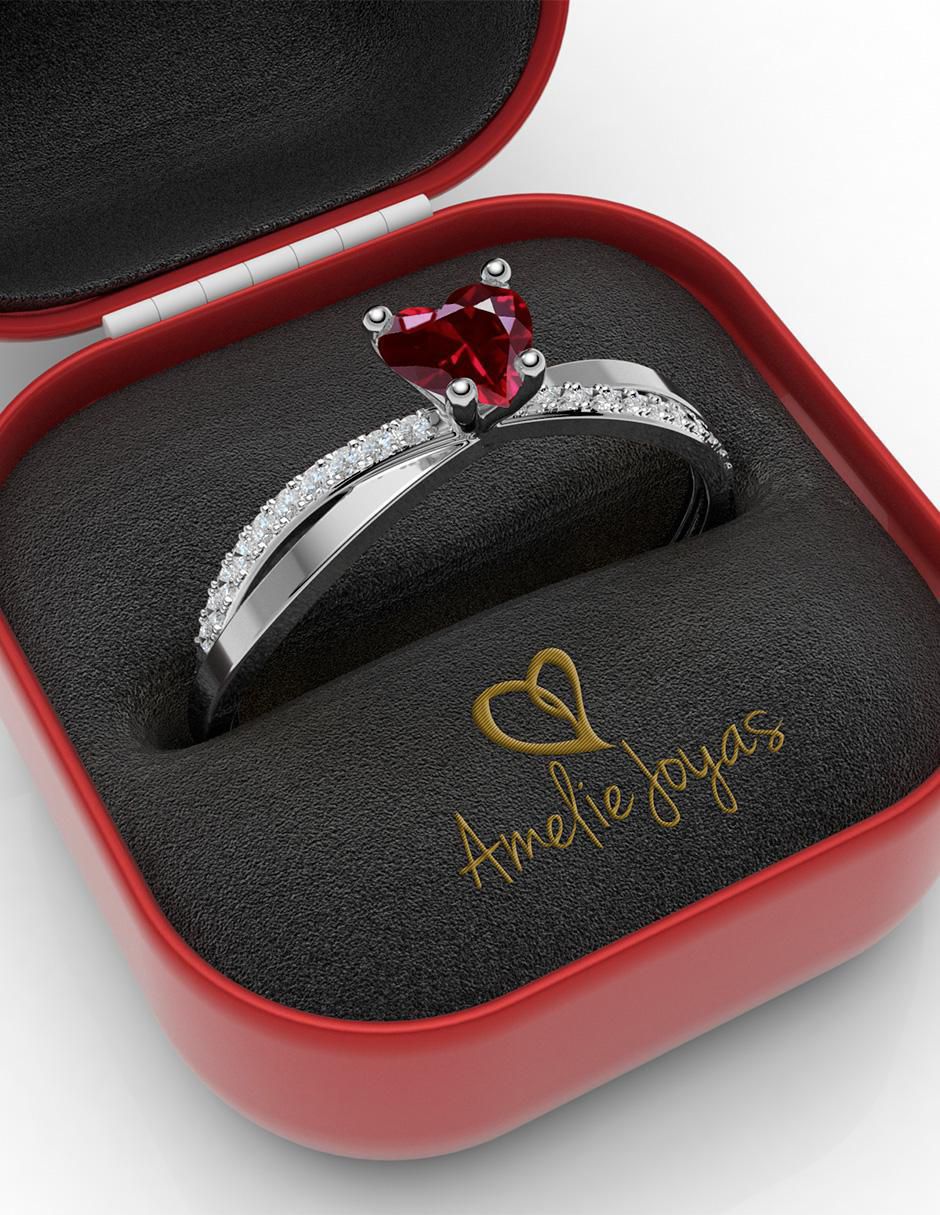 Anillo de compromiso de oro 14 k 4