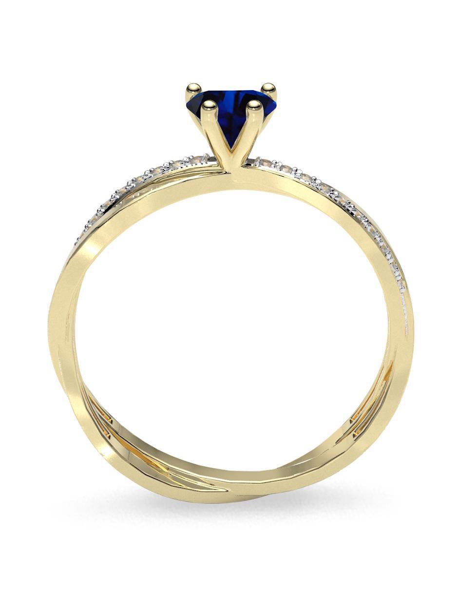 Anillo de compromiso "de" oro 14 k amelie joyas zirconia