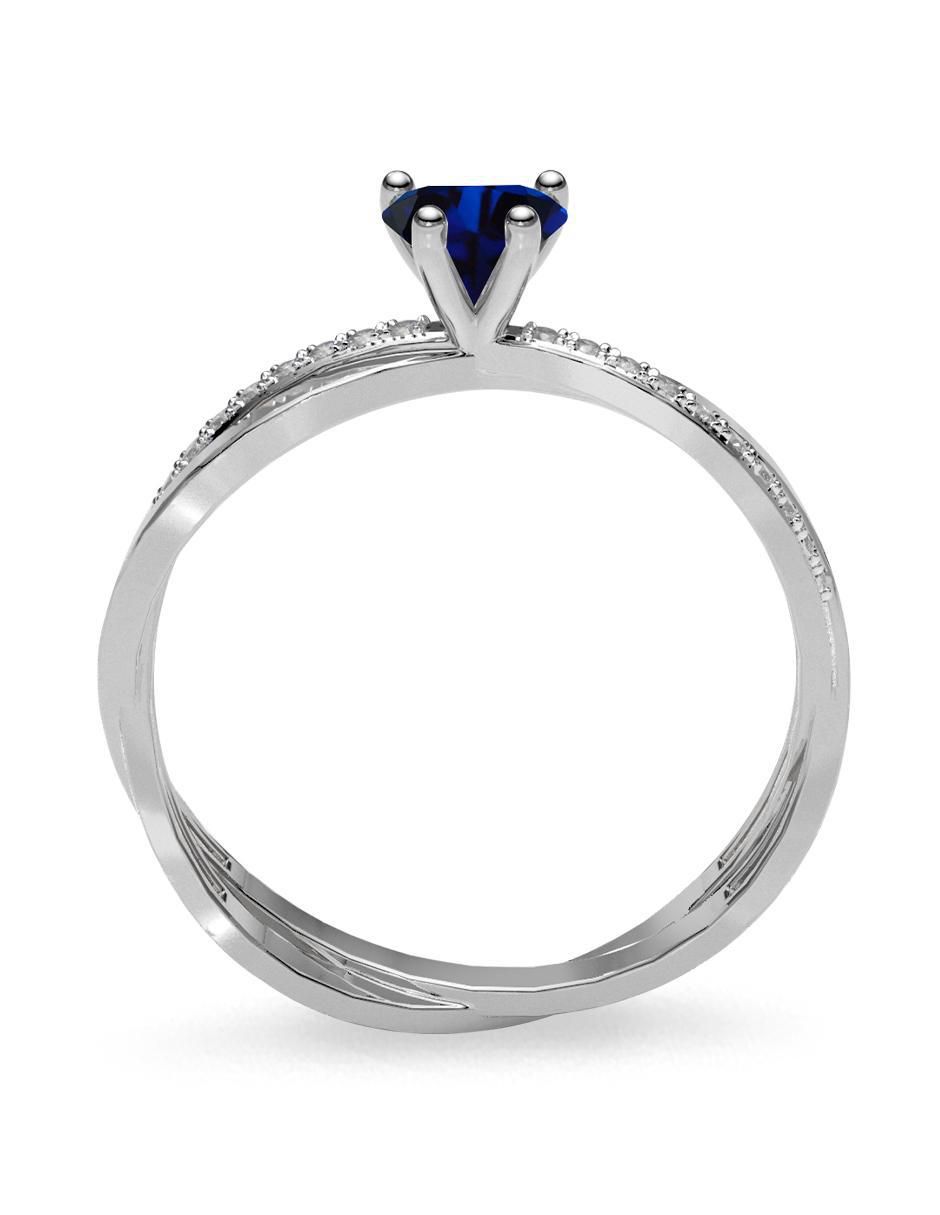 Anillo de compromiso de oro 14 k 3