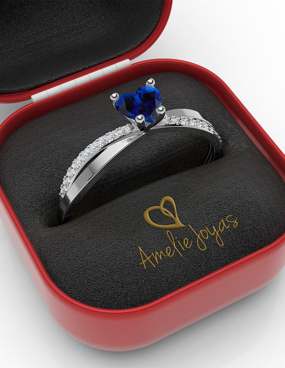 Anillo de compromiso de oro 14 k 4