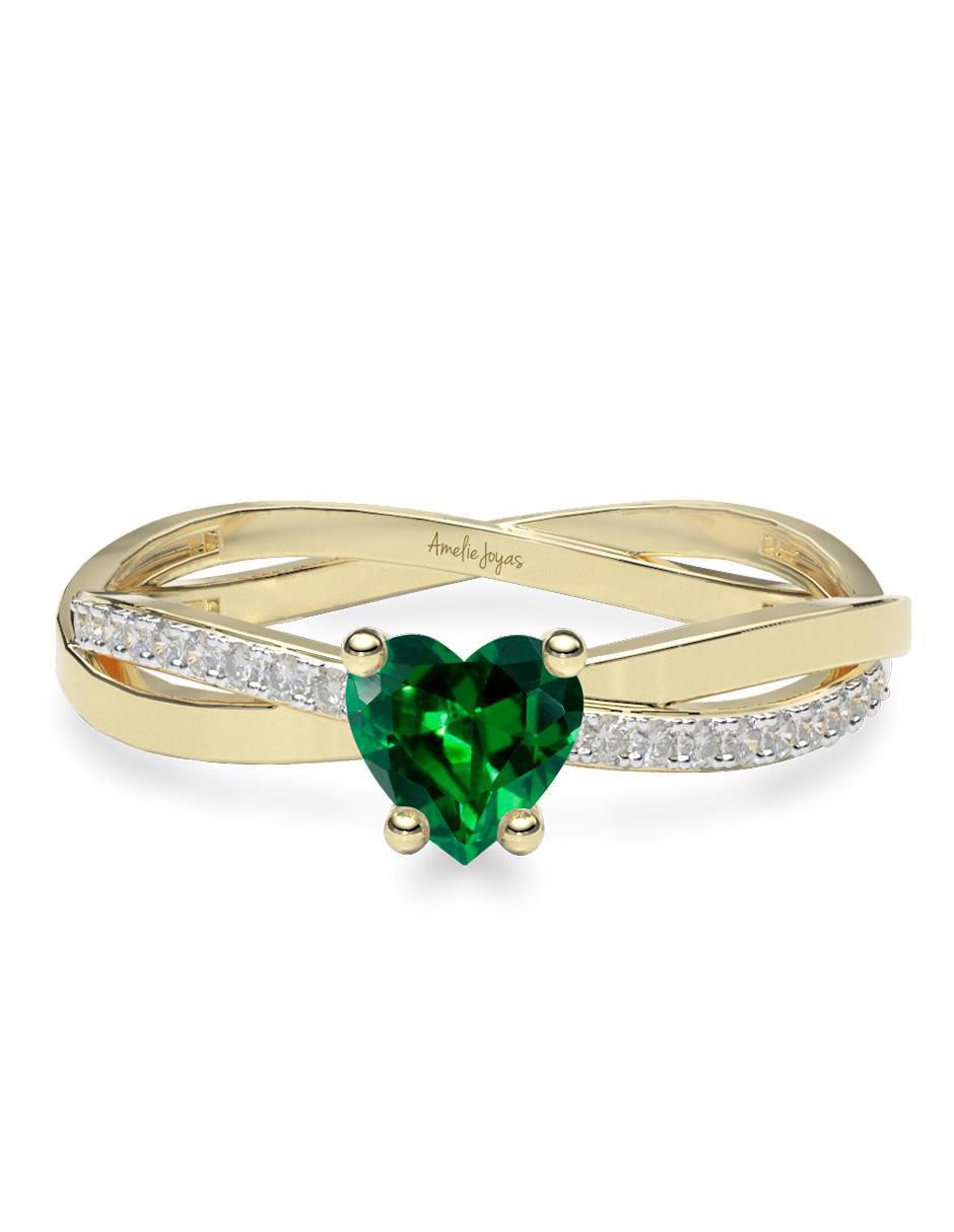 Anillo de compromiso de oro 14 k