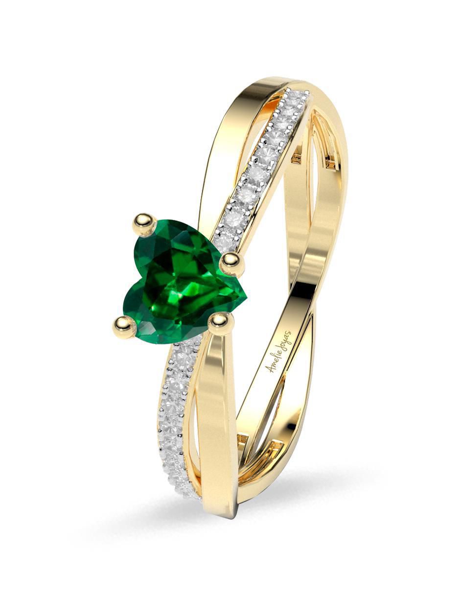 Anillo de compromiso de oro 14 k 2