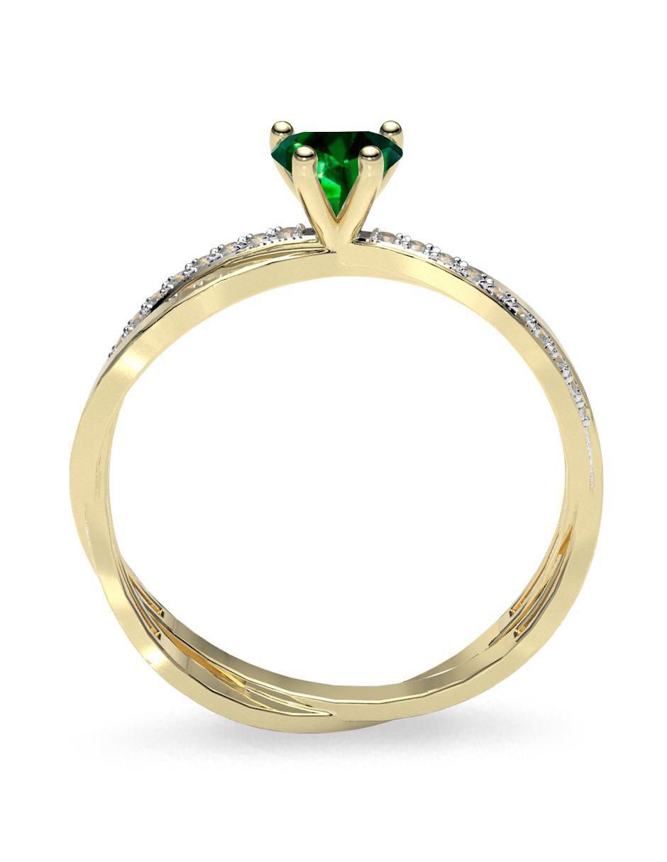 Anillo de compromiso de oro 14 k 3