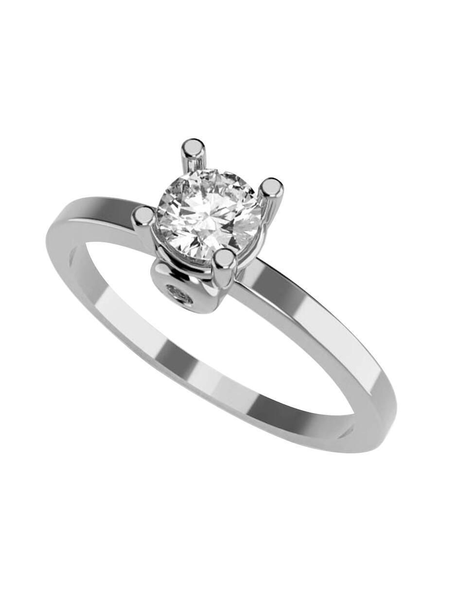 Anillo de compromiso de oro 10 k zirconia cúbica 1