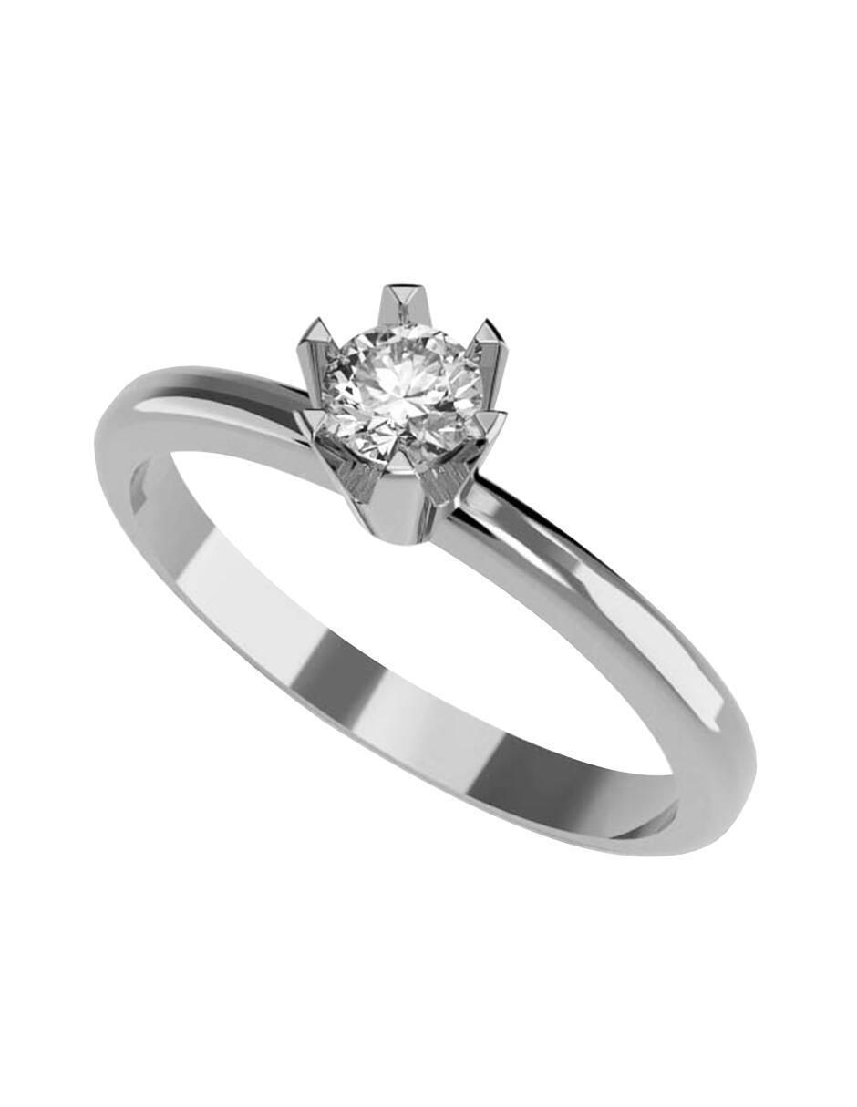 Anillo de compromiso de oro 10 k zirconia cúbica 1