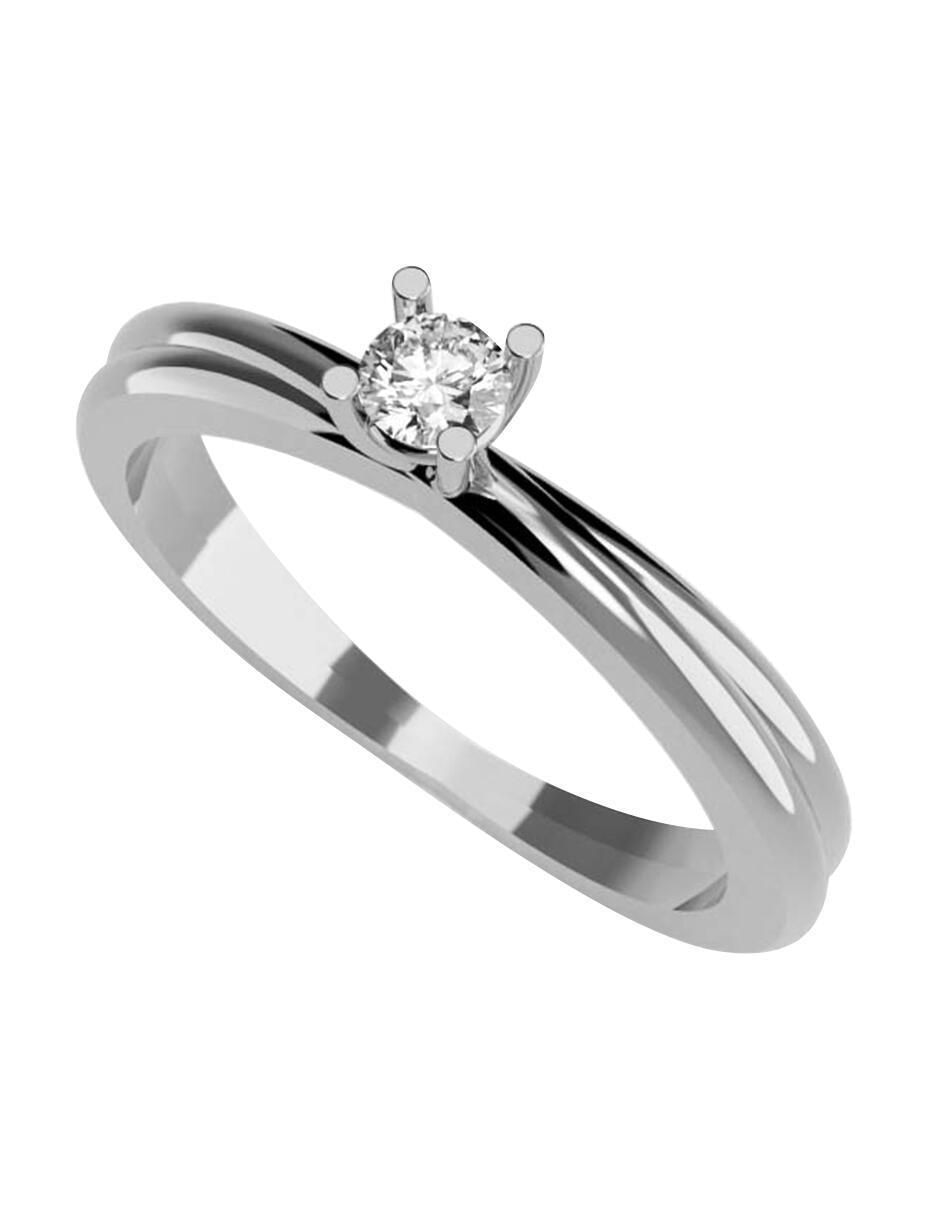 Anillo de compromiso de oro 10 k zirconia cúbica 1